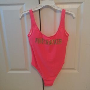 Xhilaration Firecracker Swimsuit NWT